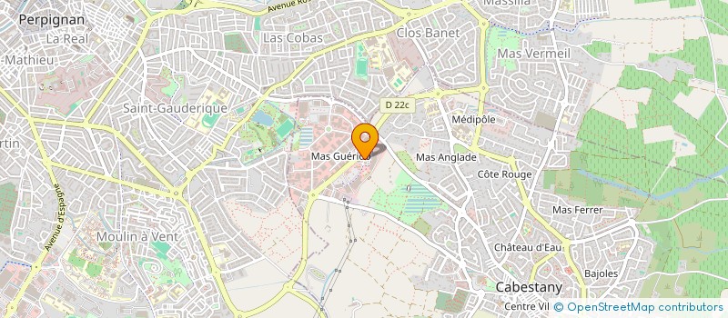 localisation de l'entreprise AA LANGUEDOC ACOUSTICIENS  CABESTANY