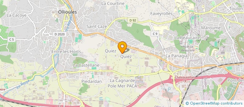 localisation de l'entreprise AA PLAISANCE à OLLIOULES