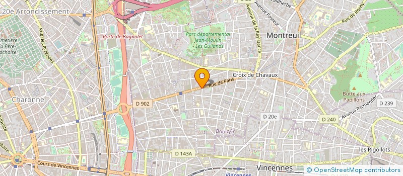localisation de l'entreprise AA PRESTA à MONTREUIL