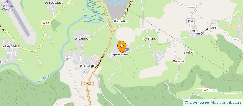 localisation de l'entreprise AA SPFPL à ARPAJON-SUR-CERE