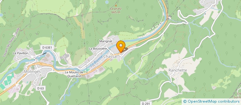 localisation de l'entreprise AA TP  CHASSAL-MOLINGES