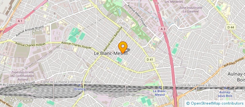 localisation de l'entreprise AA TRANSPORTS à LE BLANC-MESNIL