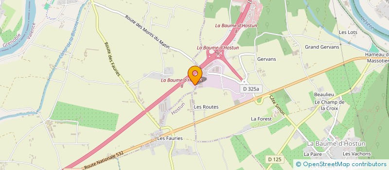 localisation de l'entreprise AAA PLASTICS à LA BAUME-D'HOSTUN