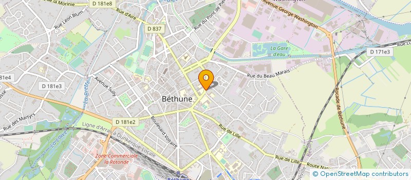 localisation de l'entreprise AAACV  BETHUNE