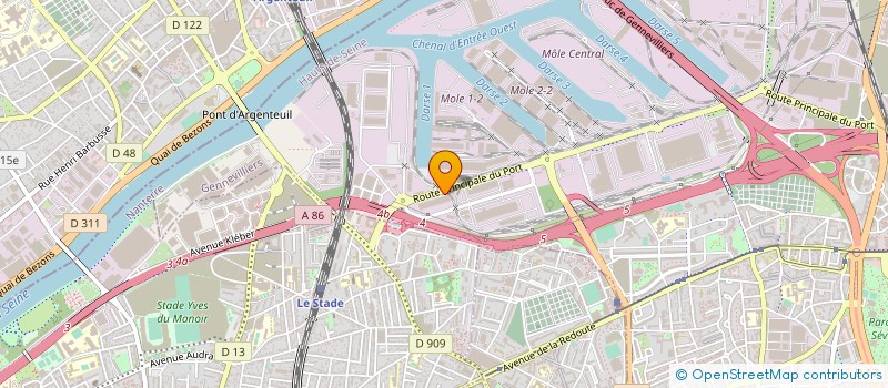 localisation de l'entreprise AAC PRODUCTION  GENNEVILLIERS