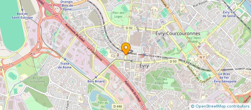 localisation de l'entreprise AACF à EVRY-COURCOURONNES