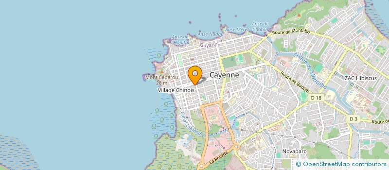 localisation de l'entreprise AACM  CAYENNE