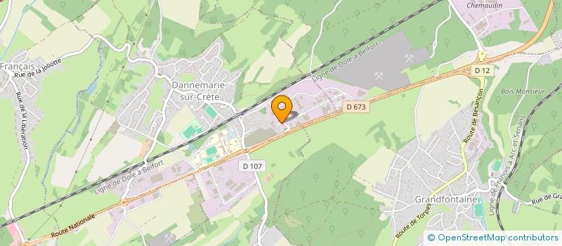 localisation de l'entreprise AACTION GRAPHIC  DANNEMARIE-SUR-CRETE