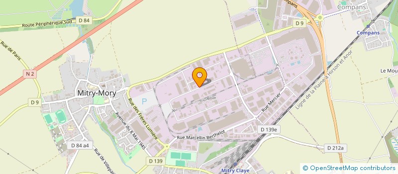 localisation de l'entreprise AAFI GROUPE (ACIER ALU FA ADES INDUSTRIELLES) à MITRY-MORY
