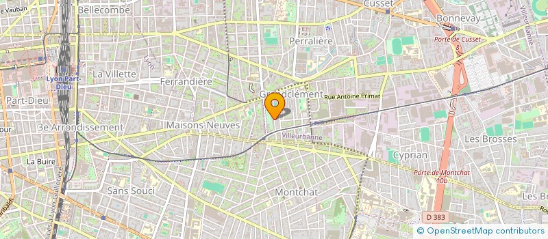 localisation de l'entreprise AAG  VILLEURBANNE