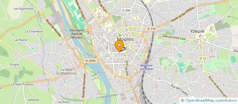 localisation de l'entreprise AAGA à MOULINS