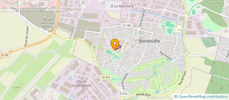 localisation de l'entreprise AAMB à BONDOUFLE