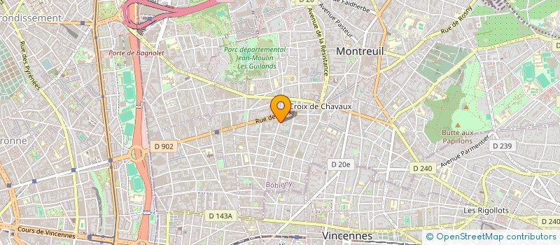 localisation de l'entreprise AANT à MONTREUIL