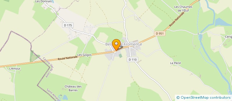 localisation de l'entreprise AAPPMA DE L'UNION FRATERNELLE DES PECHEURS A LA LIGNE DE BESSAIS ET DES ENVIRONS DE BESSAIS LE FROMENTAL  BESSAIS-LE-FROMENTAL