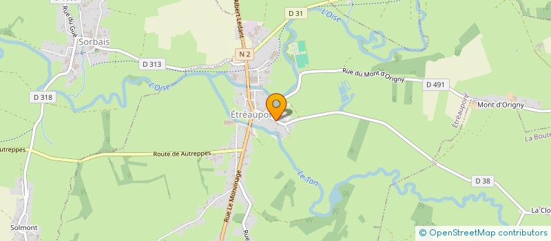 localisation de l'entreprise AAPPMA VALLEE DE L'OISE AMONT  ETREAUPONT