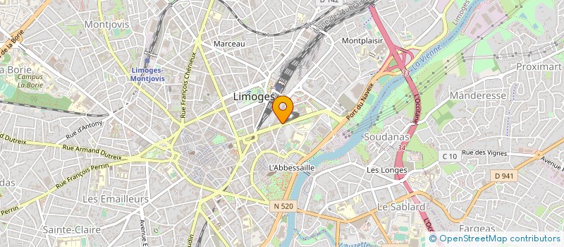 localisation de l'entreprise AARK FAST FOOD à LIMOGES