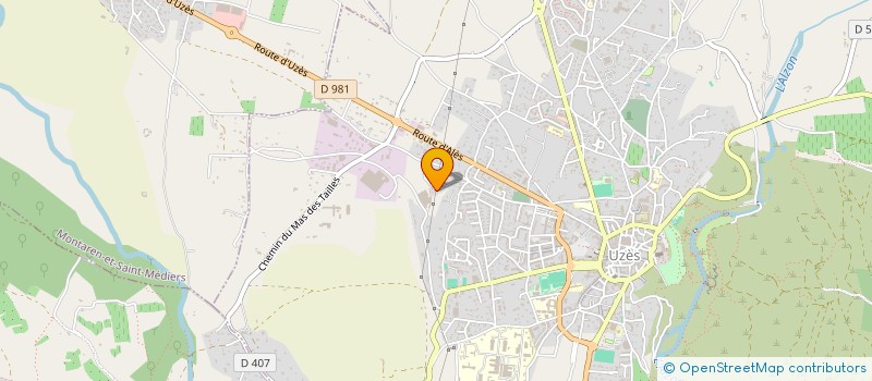 localisation de l'entreprise AARON  UZES