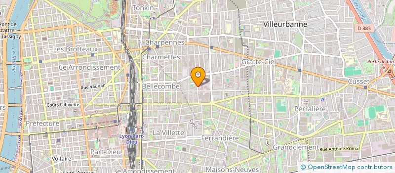 localisation de l'entreprise AARON  VILLEURBANNE