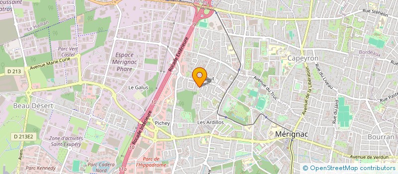 localisation de l'entreprise AARON DUPHIL POUSSIER FINANCE  MERIGNAC