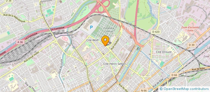 localisation de l'entreprise AAS MANUTENTION à MULHOUSE