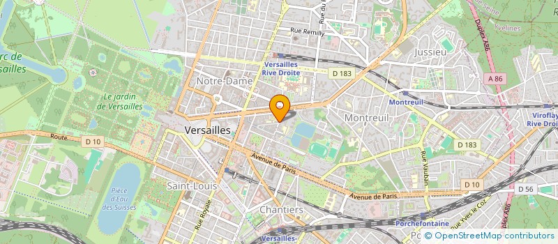 localisation de l'entreprise AASP AIDE AUTONOMIE SCE AUX PERSONNES à VERSAILLES