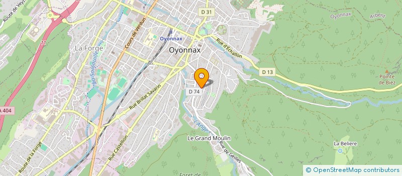 localisation de l'entreprise AASSO à OYONNAX