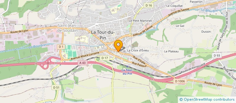 localisation de l'entreprise AASTUS à LA TOUR-DU-PIN