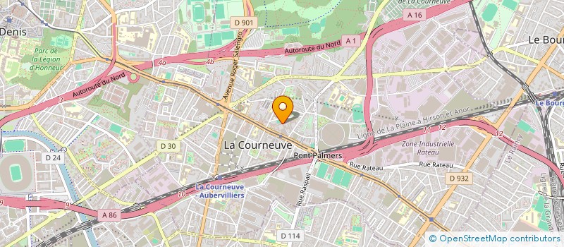localisation de l'entreprise AATHI à LA COURNEUVE