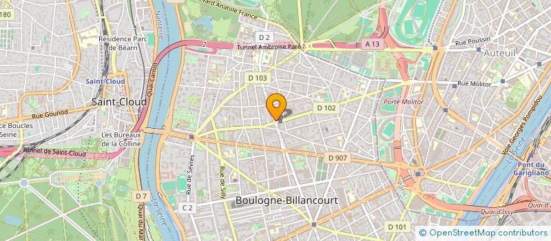 localisation de l'entreprise AB 136 à BOULOGNE-BILLANCOURT