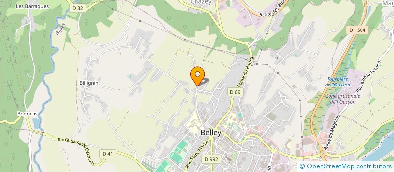 localisation de l'entreprise AB+ à BELLEY