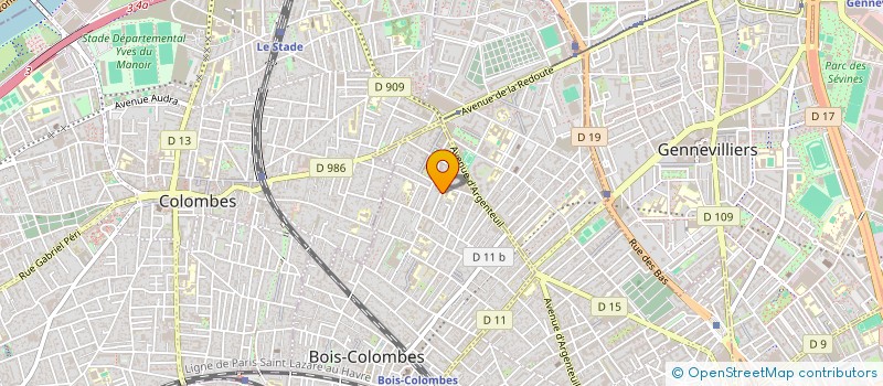 localisation de l'entreprise AB à BOIS-COLOMBES