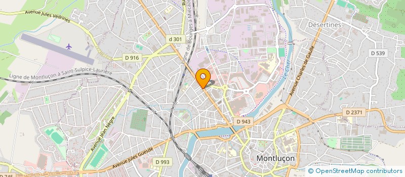 localisation de l'entreprise AB à MONTLUCON