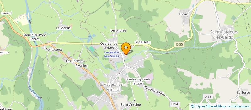 localisation de l'entreprise AB  LAVAVEIX-LES-MINES