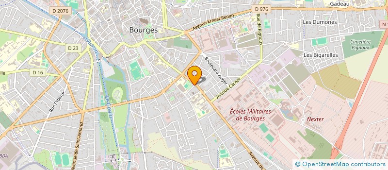 localisation de l'entreprise AB AGENDO.  BOURGES