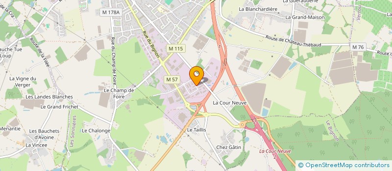 localisation de l'entreprise AB AMENAGEMENT à LES SORINIERES