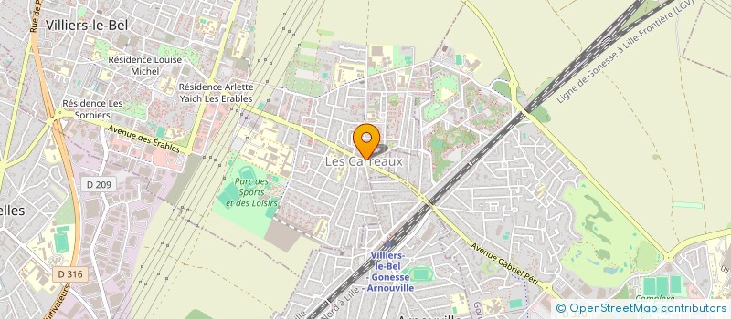 localisation de l'entreprise AB AUTO  VILLIERS-LE-BEL