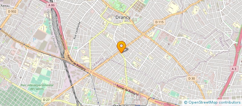 localisation de l'entreprise AB BARDAGE à DRANCY