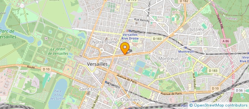 localisation de l'entreprise AB BAT à VERSAILLES