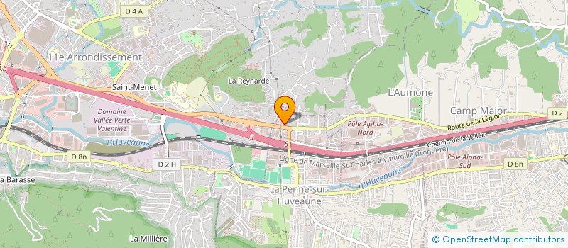 localisation de l'entreprise AB BATIMENT  LA PENNE-SUR-HUVEAUNE