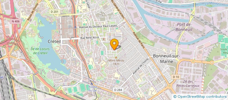 localisation de l'entreprise AB BATIMENT à CRETEIL