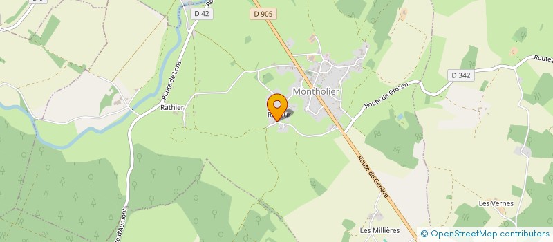 localisation de l'entreprise AB BOIS DE CHAUFFAGE  MONTHOLIER