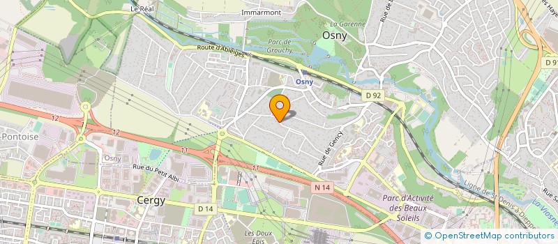 localisation de l'entreprise AB BOIS MENUISERIE  OSNY