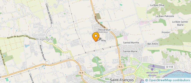 localisation de l'entreprise AB CAR LOCATION à SAINT-FRANCOIS