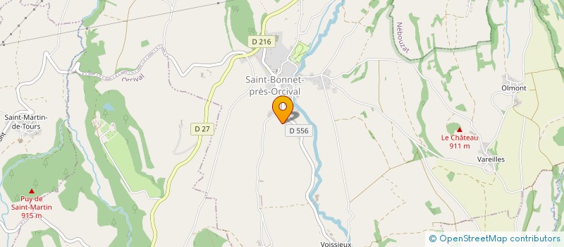 localisation de l'entreprise AB CARROSSERIE  SAINT-BONNET-PRES-ORCIVAL