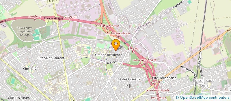 localisation de l'entreprise AB CARS  LENS