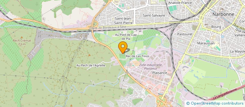 localisation de l'entreprise AB&CCREALUX à NARBONNE