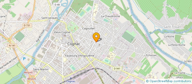 localisation de l'entreprise AB CHARENTES AMBULANCE à COGNAC