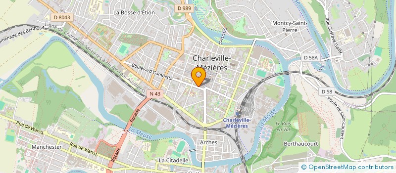 localisation de l'entreprise AB COIF' à CHARLEVILLE-MEZIERES