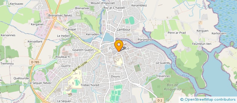 localisation de l'entreprise AB COIFF à PONT-L'ABBE