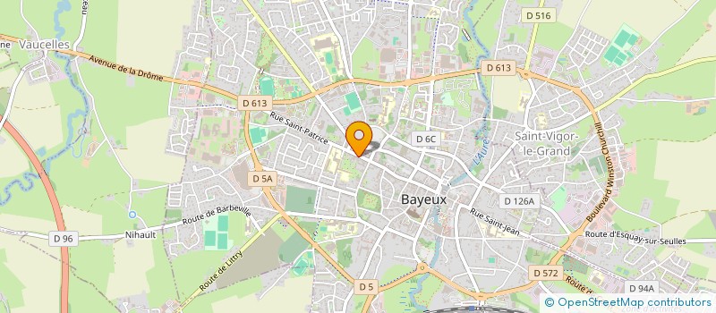localisation de l'entreprise AB COIFFURE à BAYEUX